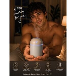 🧚🏻‍♀️ Mini USB Humidifier w/ LED Night Light Portable Car or Office or home
